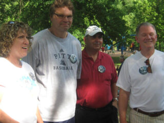 Lisa Gmuer (Kendrick), Rick Barie, Paul Jeffrey and Jim Kearns