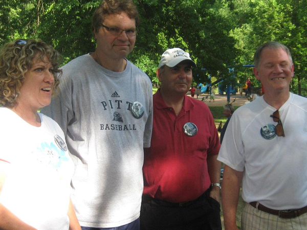 Lisa Gmuer (Kendrick), Rick Barie, Paul Jeffrey and Jim Kearns